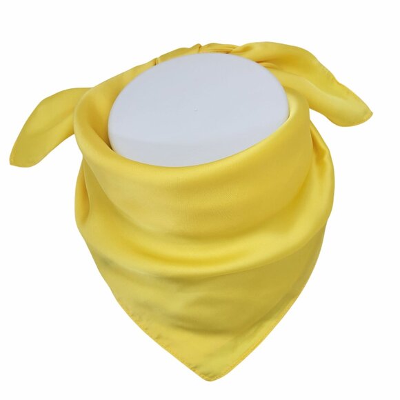 ⭐New Elegant Bandana Silky Square Scarf Yellow Hiyab Neckerchief Shawl headband⭐ - Picture 2 of 6